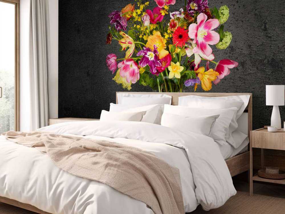 Farverig buket af blomster