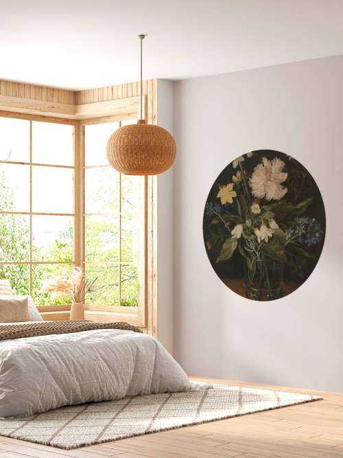 Stadig liv med blomster i et glas