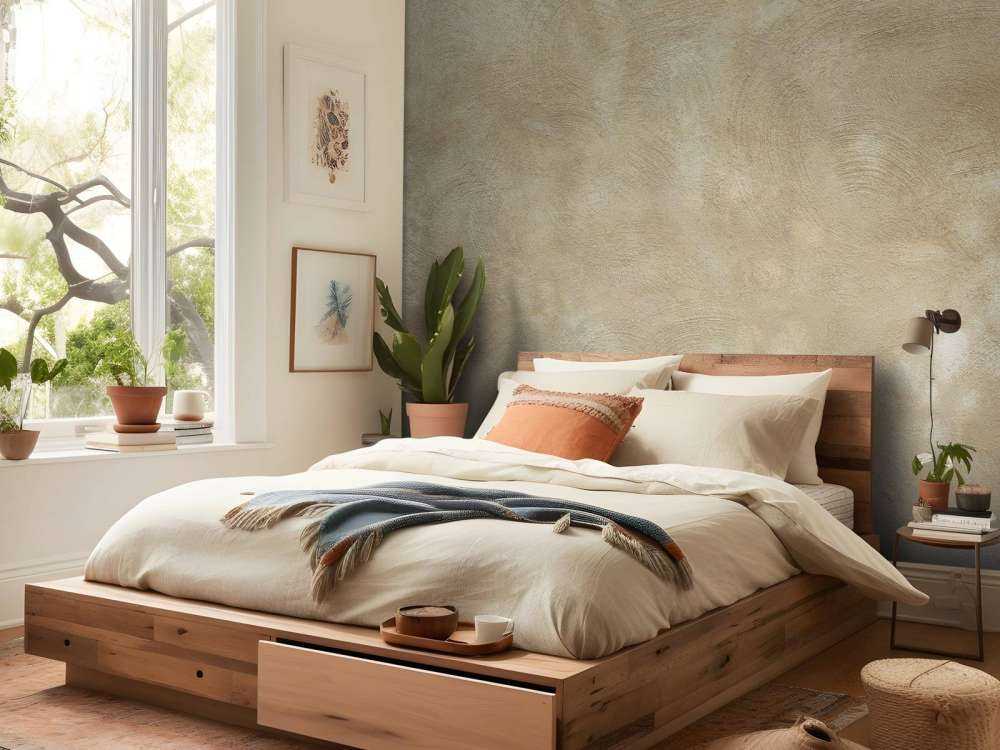 Væg med pletter og striber