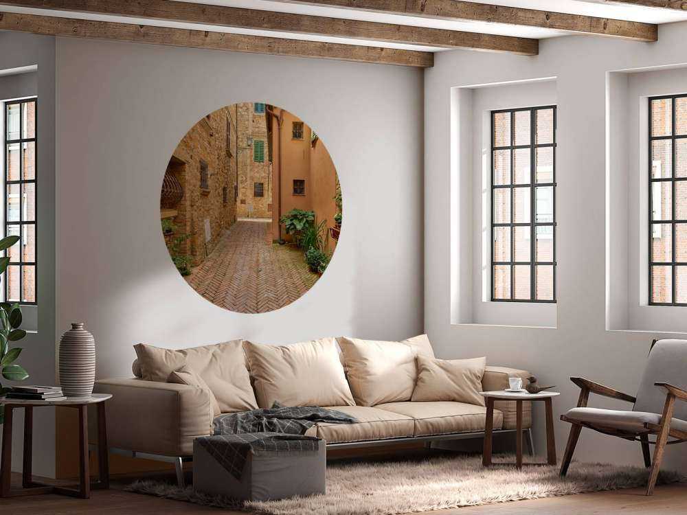 Gade med planter og blomster