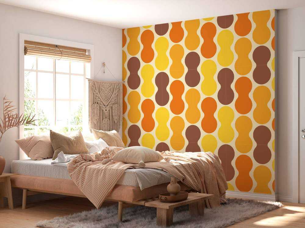 Retro blomstermønster