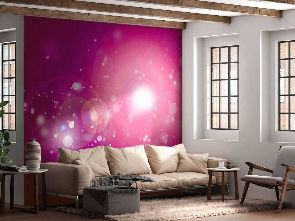 Pink glitter lys