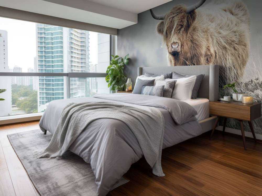 Scottish højlander i naturen