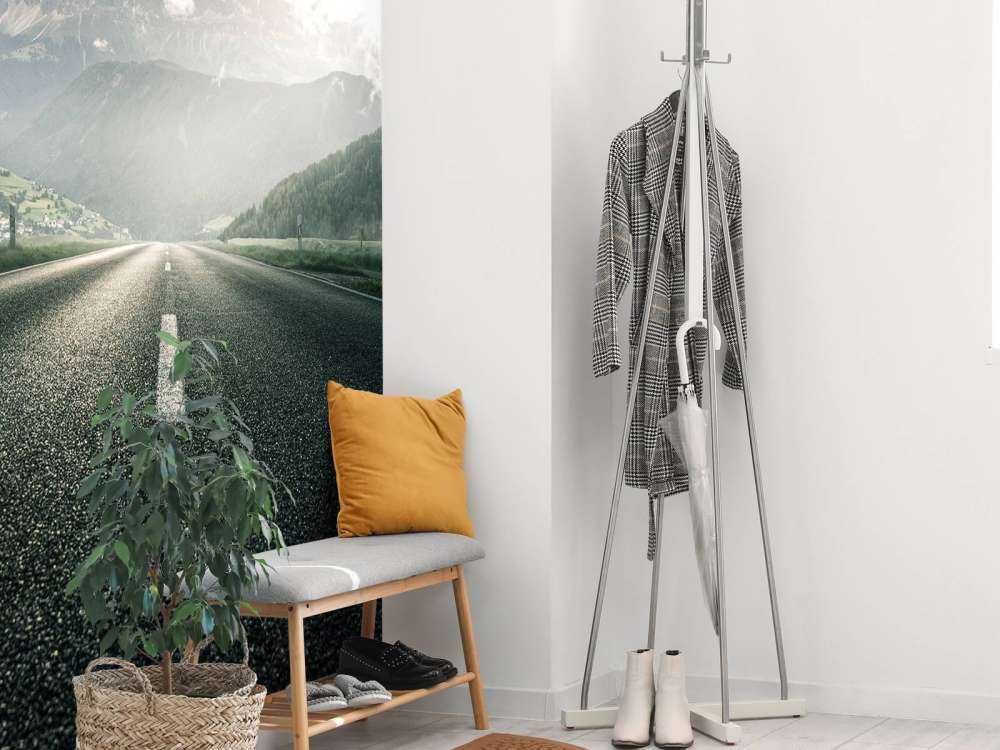 Vej i bjergrigt landskab