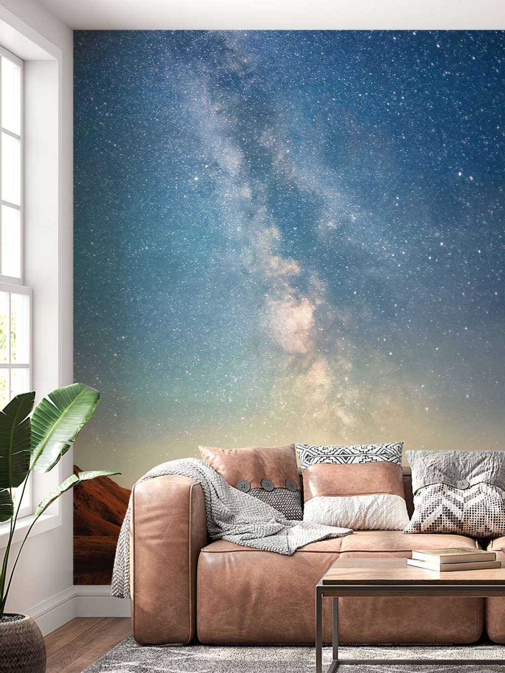 Stjerneklar himmel over bjergene