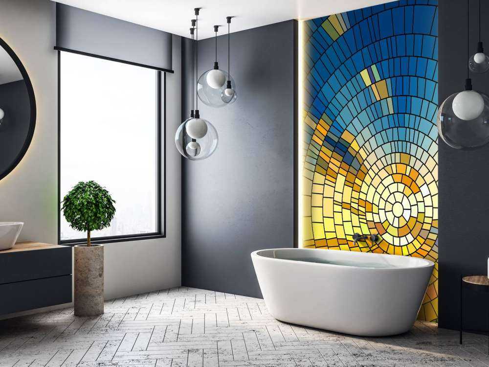 Solnedgang på en plen