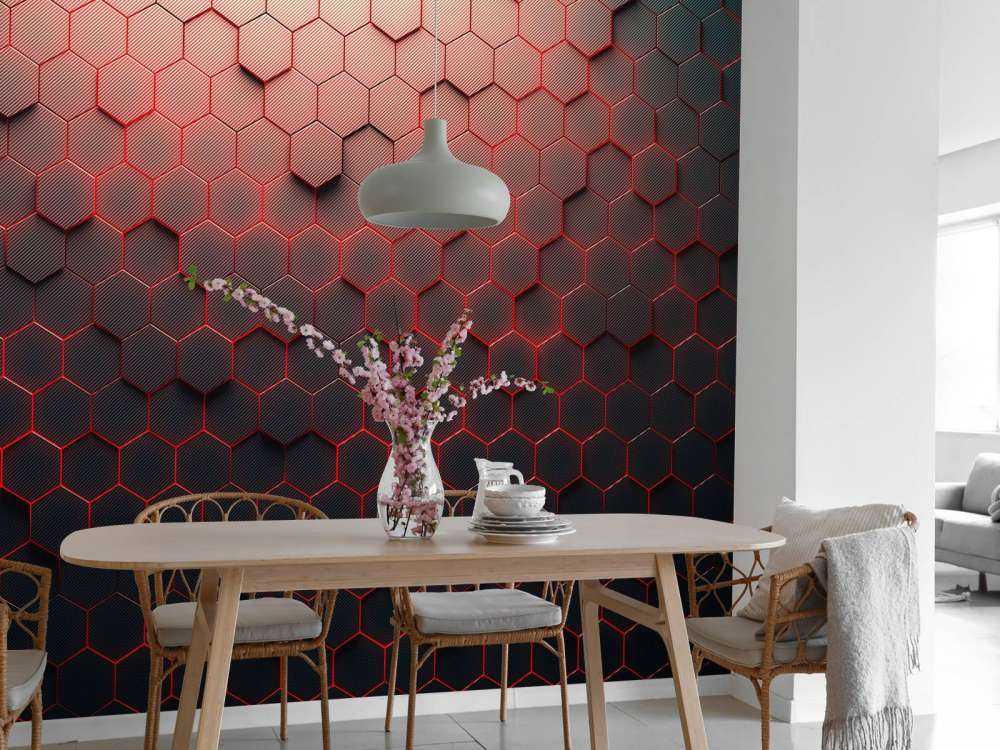 Red honeycomb