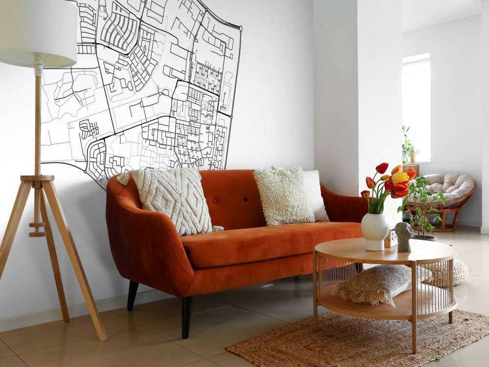 Kart over Dronten, hvit