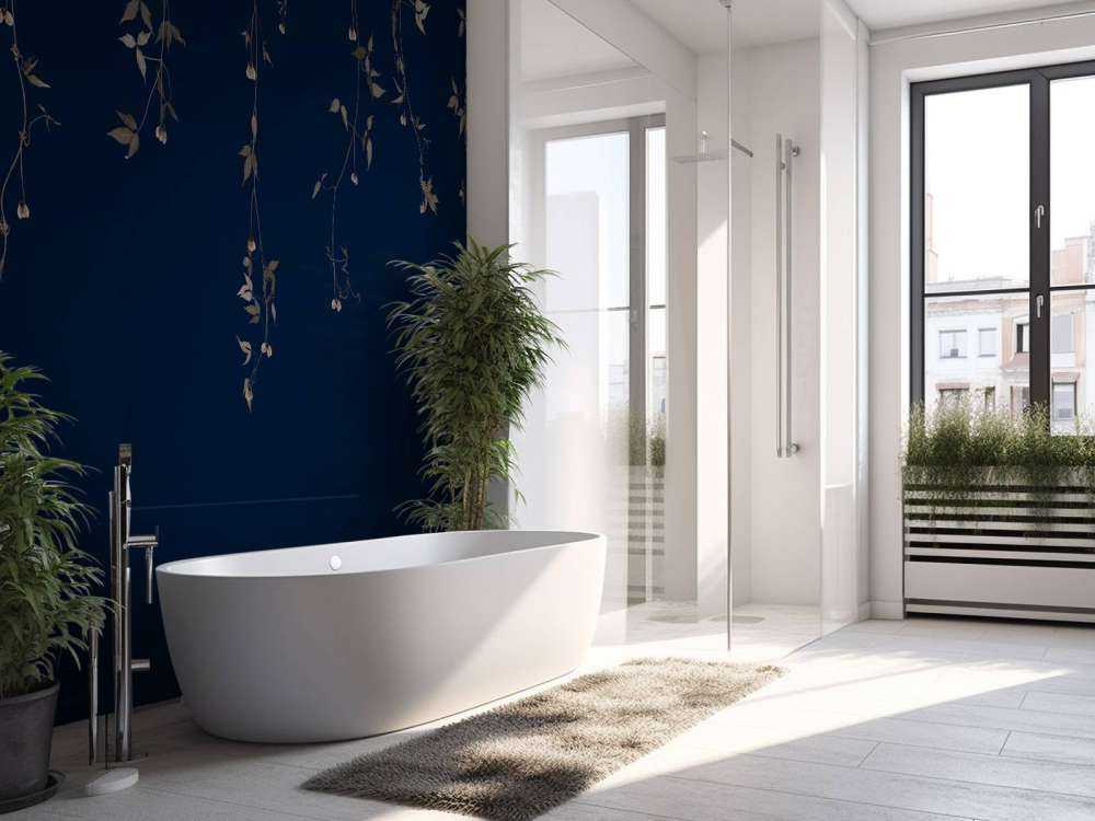 Klematiskvister på midnattsblått