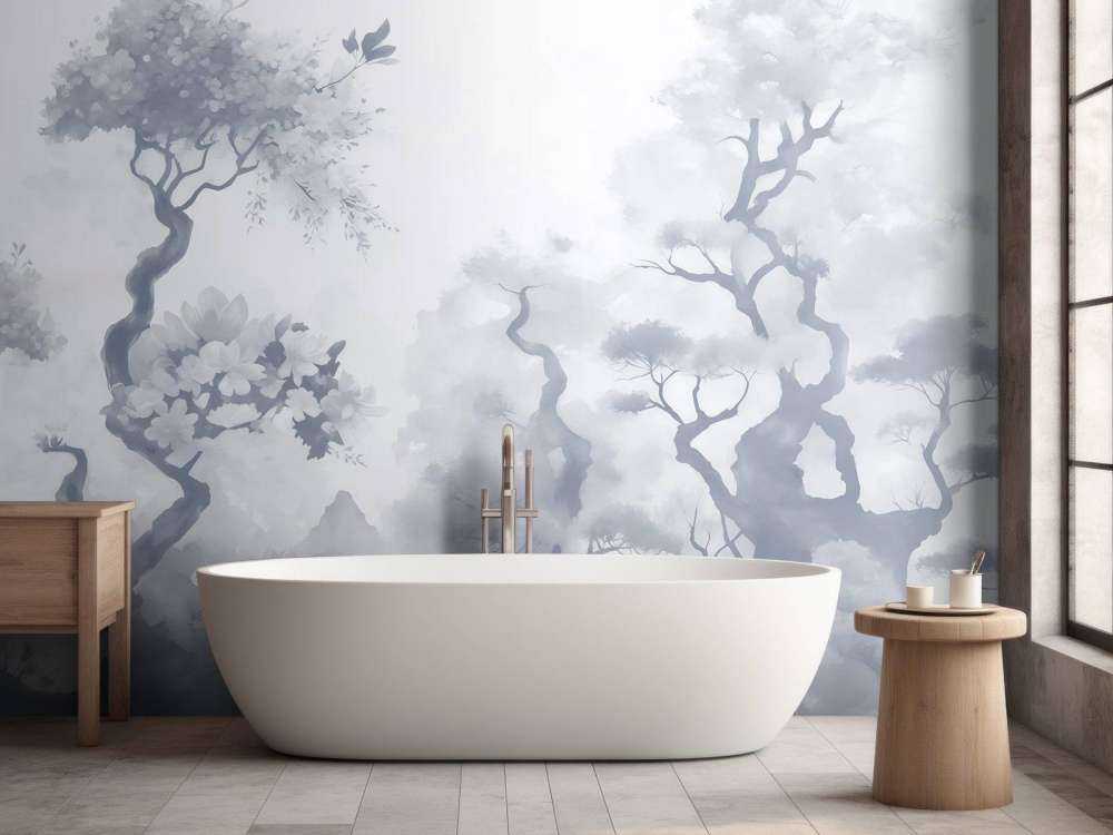 Blomstrende trær Brune