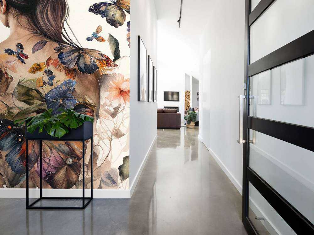 Watercolor Butterfly Woman Body #4