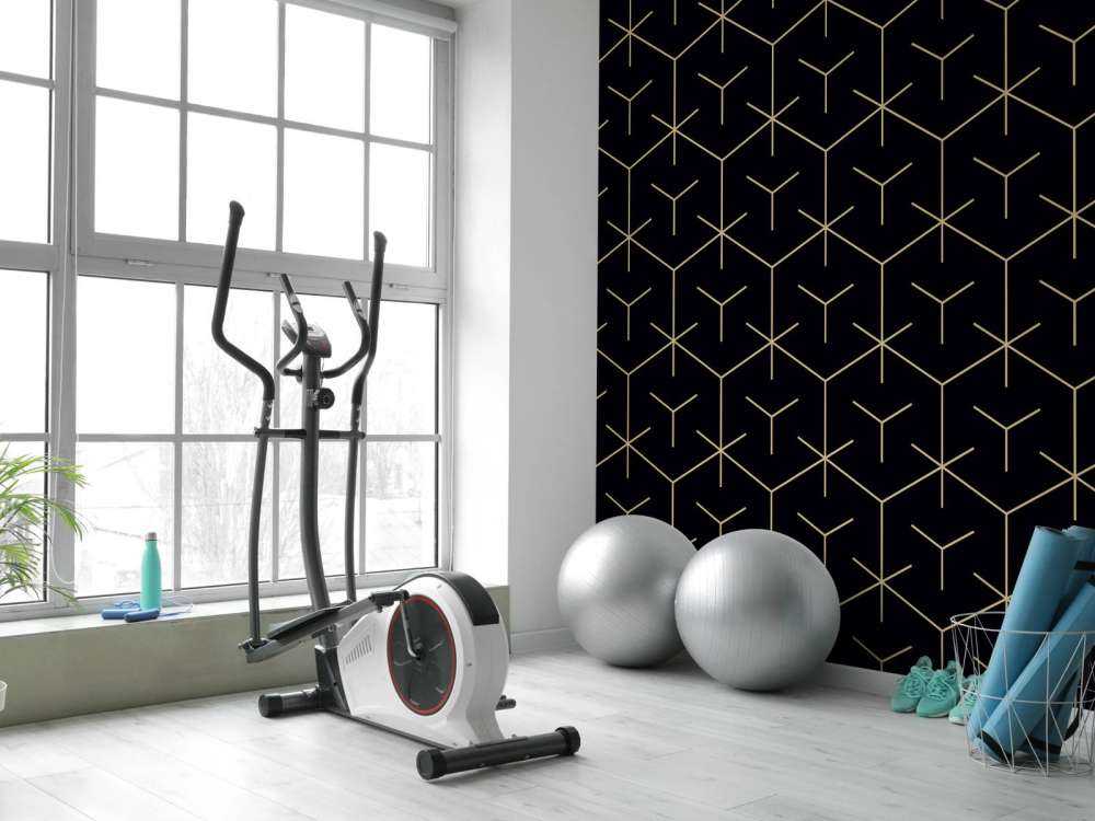 Geometriske sekskanter, svart