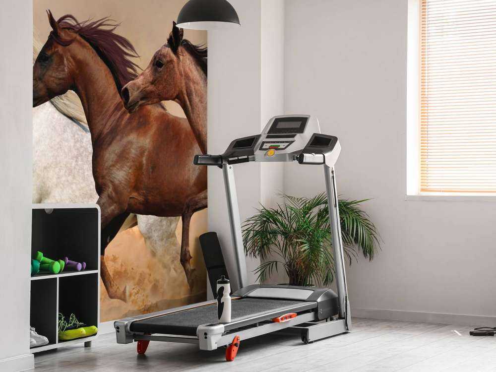 Galopperende hester i en sandstorm