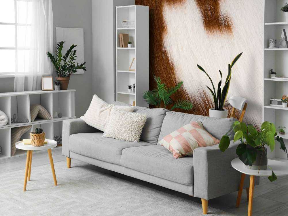 Kuskinn rød og hvit kuskinn