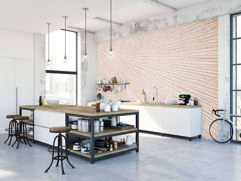 Struktur med sollinjer i lin