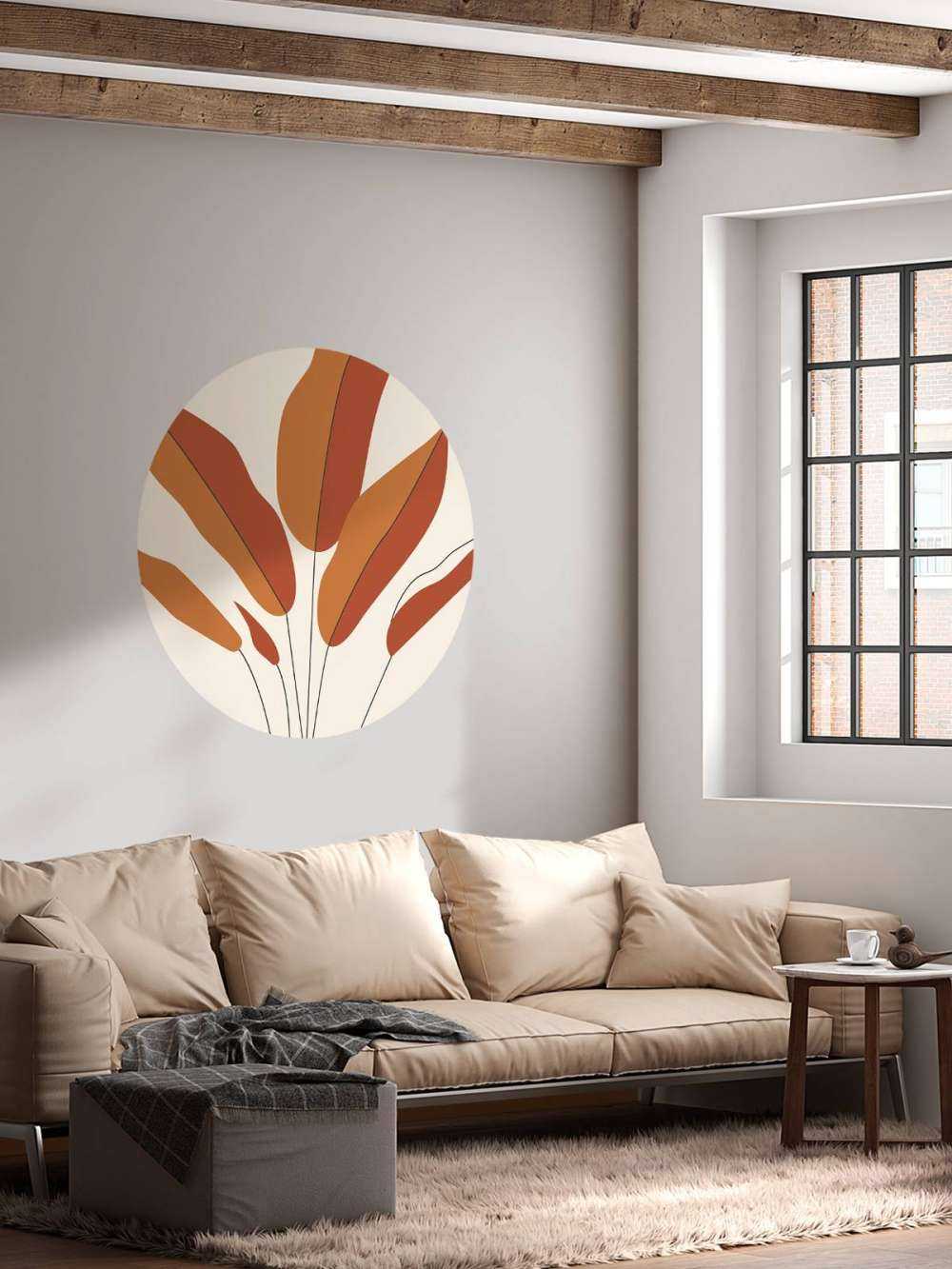 Minimalistisk rød plante