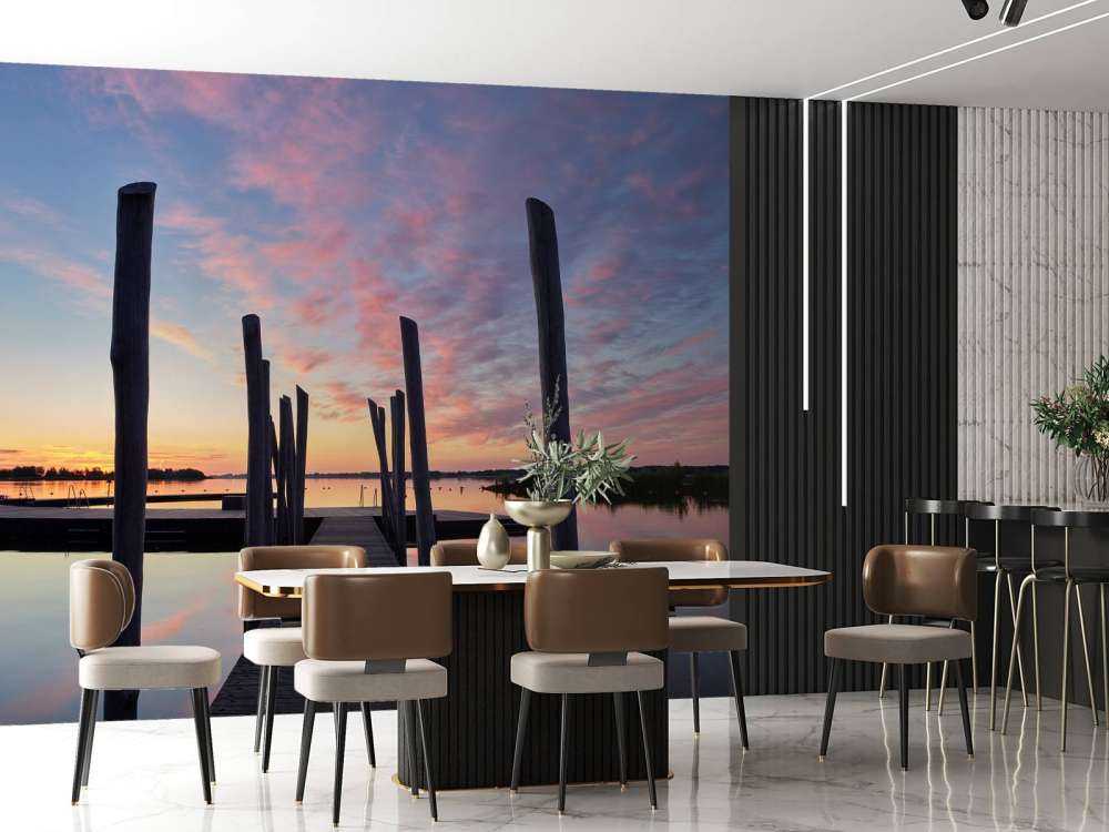 Soloppgang ved svømmehavnen