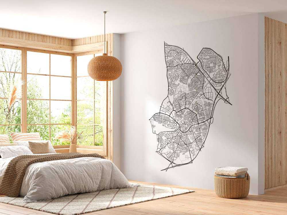 Kart over Amersfoort, hvitt