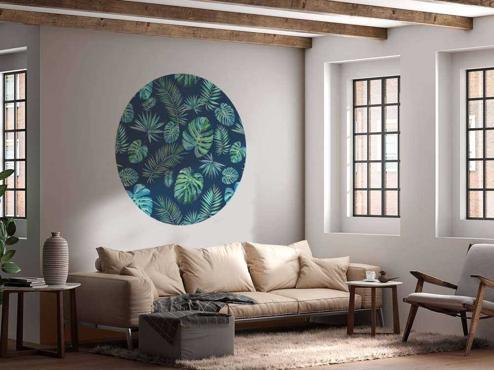 Palmblad och monstera