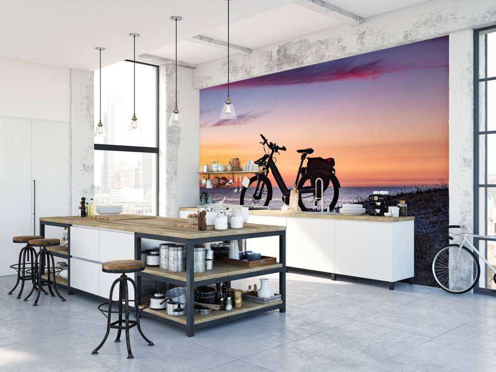 Cykel vid ett hav