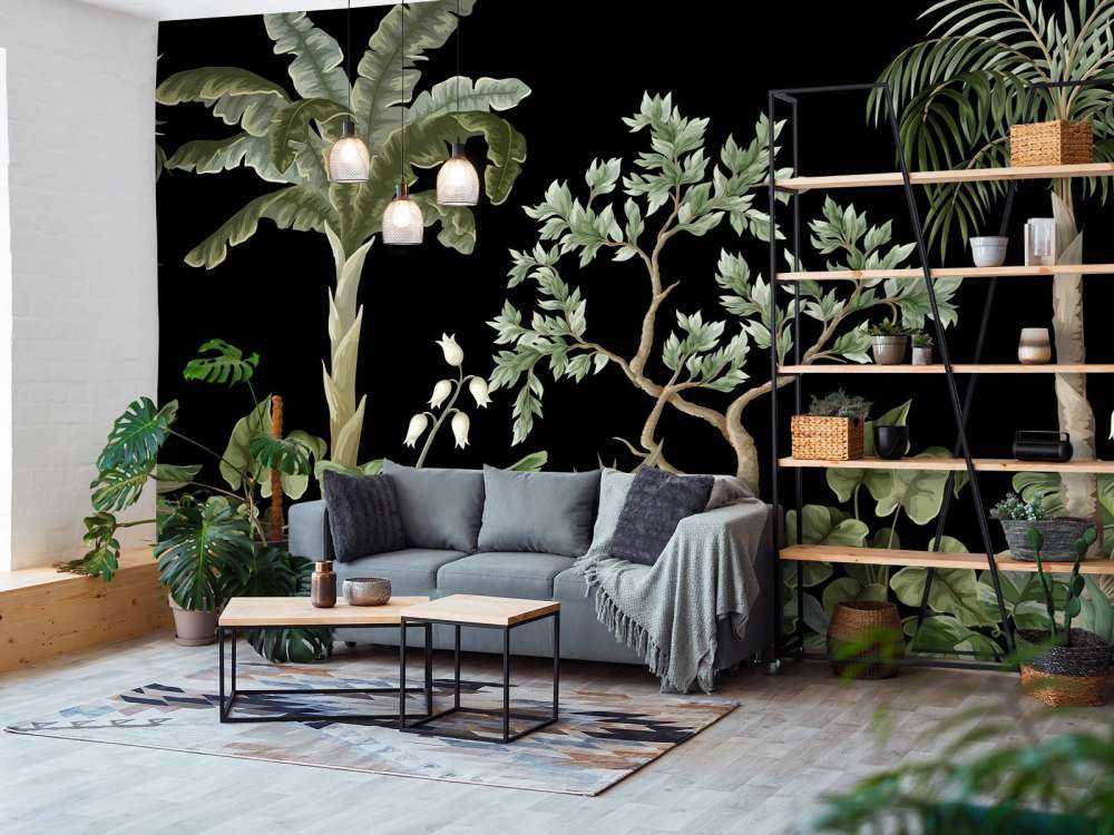 Träd med mörk bakgrund