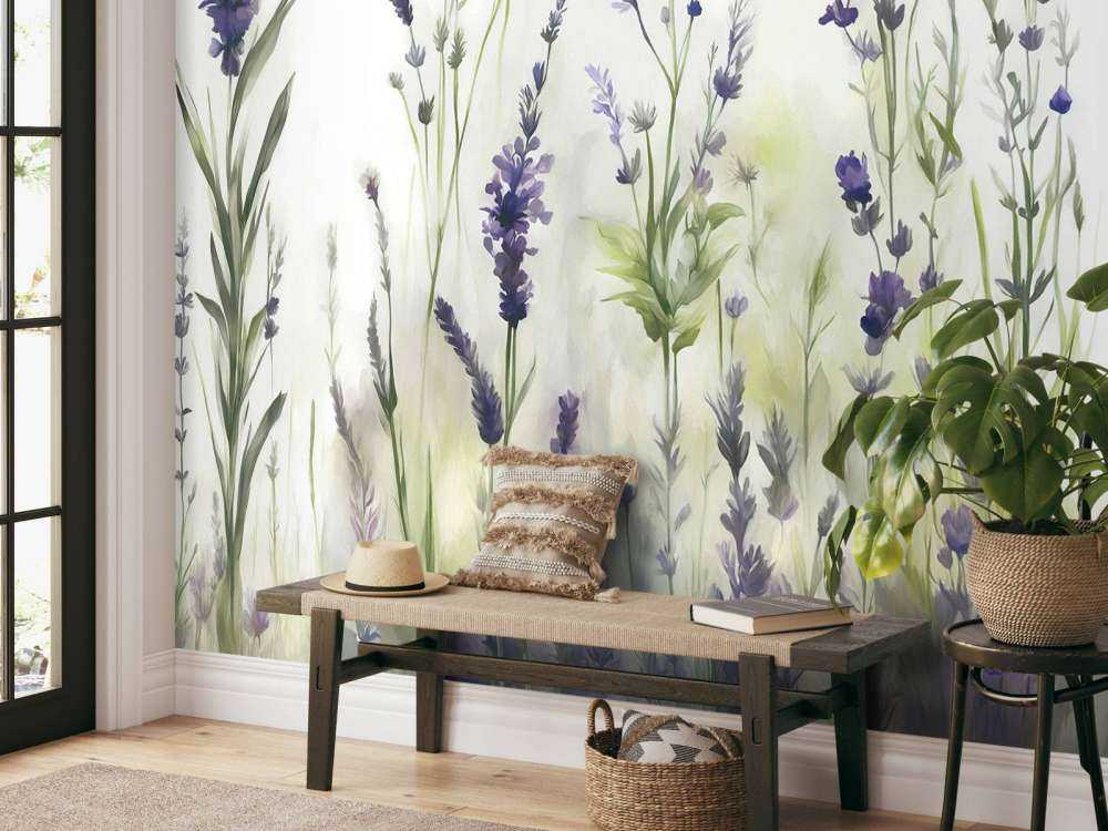 Lavendel Glänta Sömlös Dämpad Lila