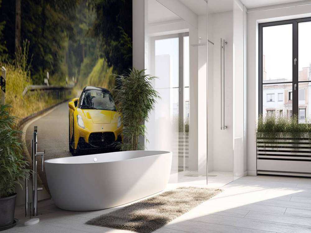 Maserati i den gröna skogen