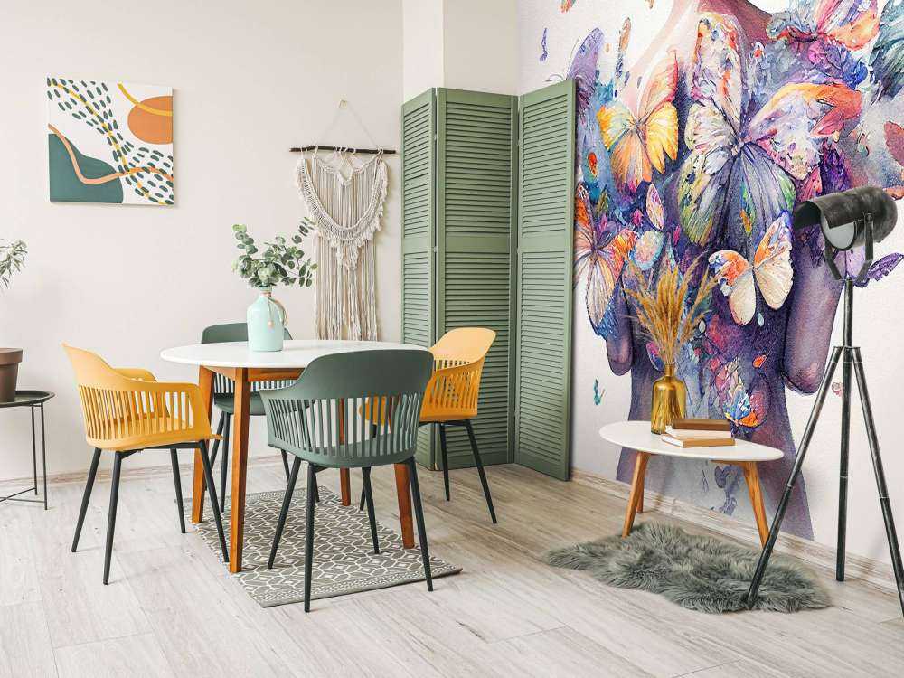 Akvarell Fjäril Kvinna Kropp #1