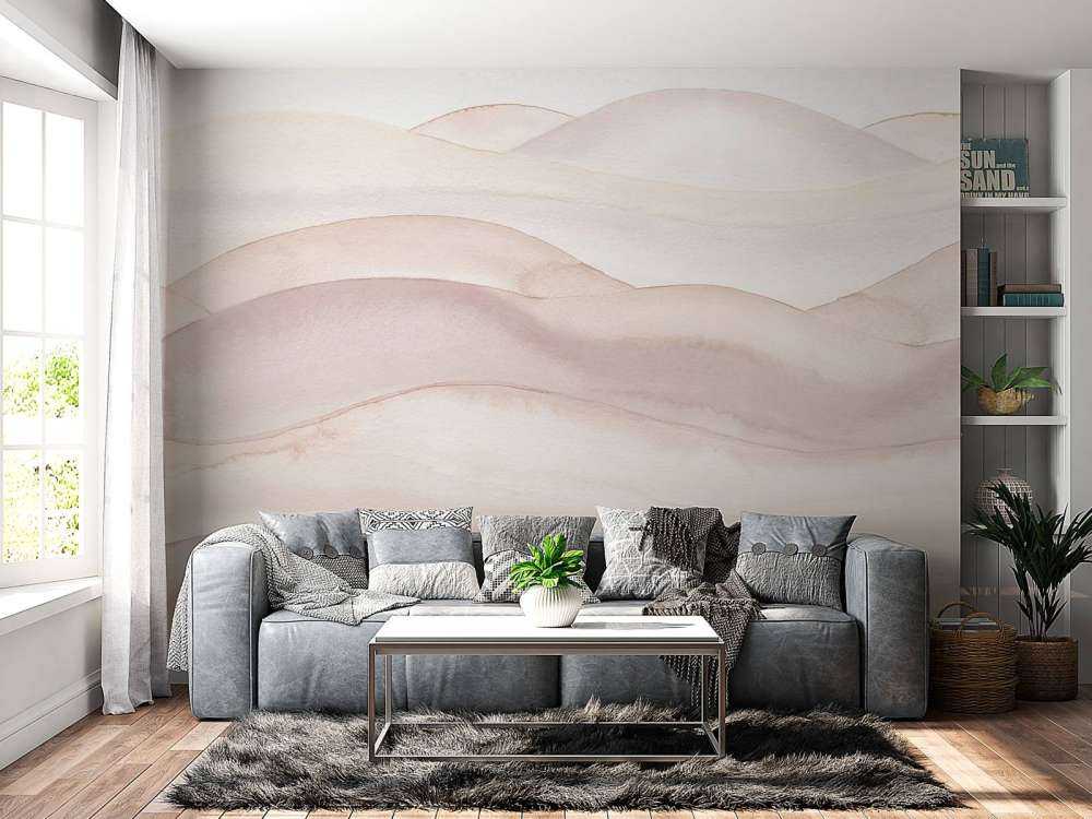 Abstrakt vågig gradient - nude