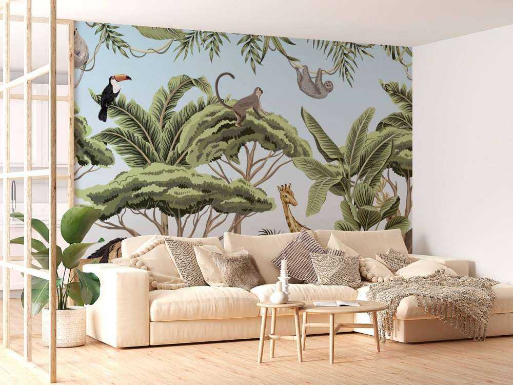 Mönster med djungeldjur