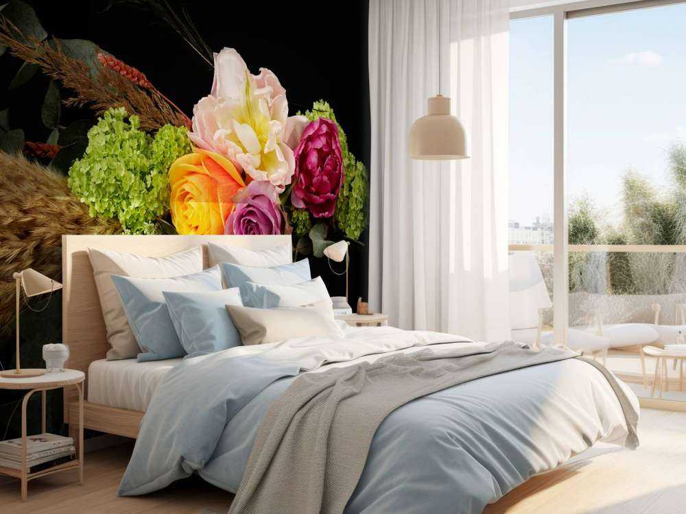 Blomsterkrans med fjäder