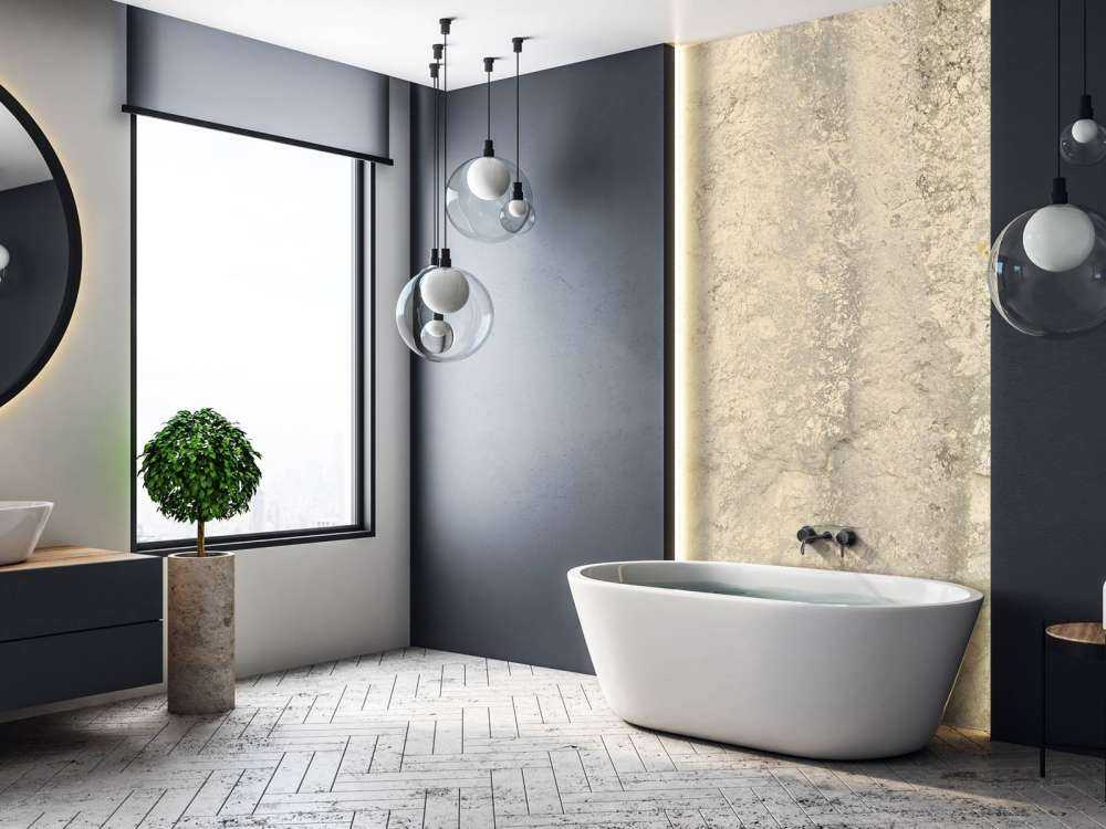 Beige stenvägg