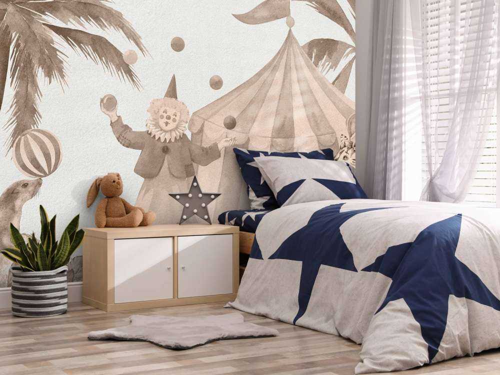 Glada cirkusdjur taupe