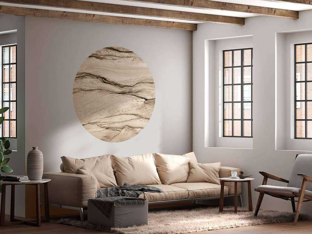 Vågig beige marmor