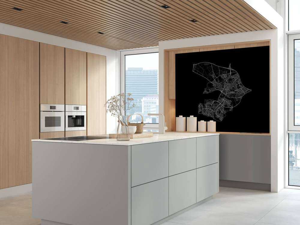 Karta över Arnhem, svart